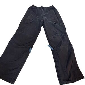 VTG 8 Ball Joe Boxer Cargo Pants Nylon Mesh Lined Knee Straps Mens 90's Y2K Rare